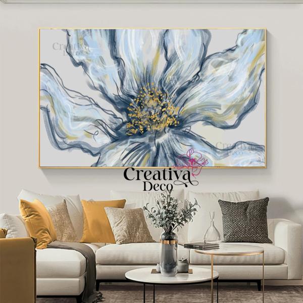 Abstrait Florale Bleu pastel