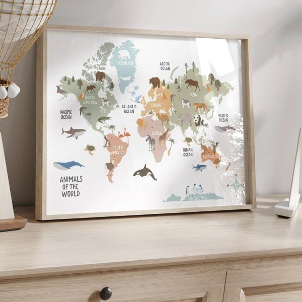 Carte du monde enfant ( World map kids ) 
