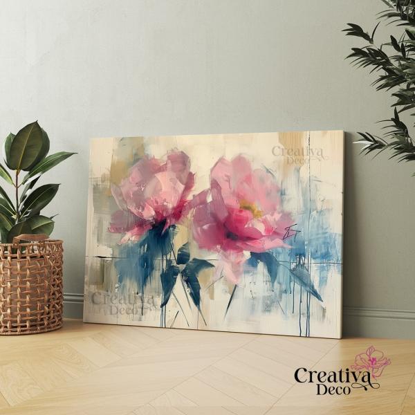 Floral abstrait rose 