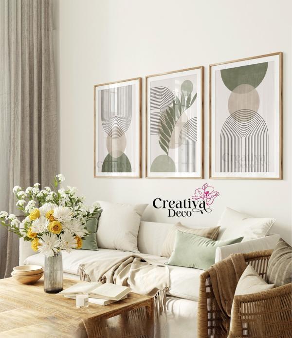 Minimaliste Vert sauge & beige 