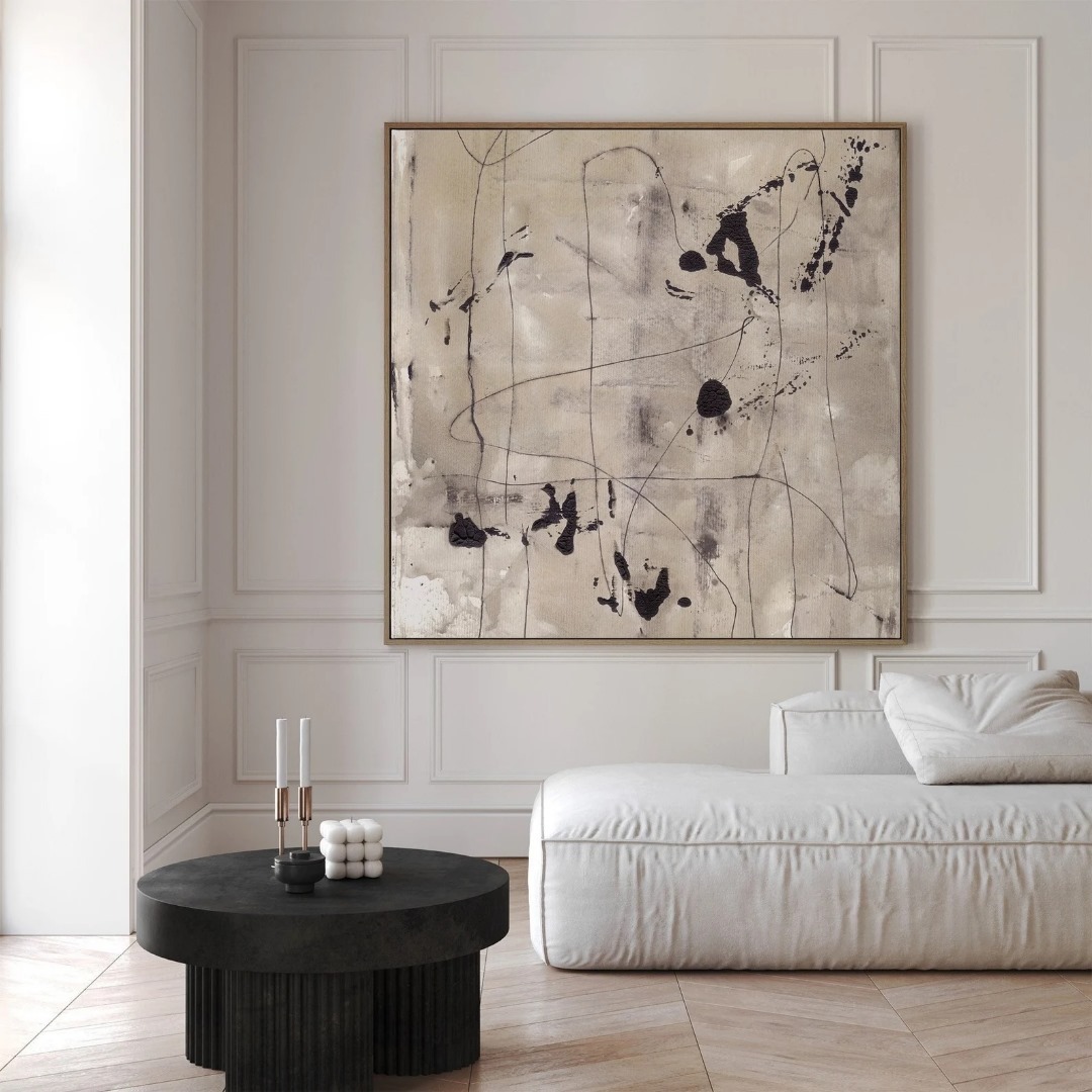 Abstrait minimaliste Beige-gris  