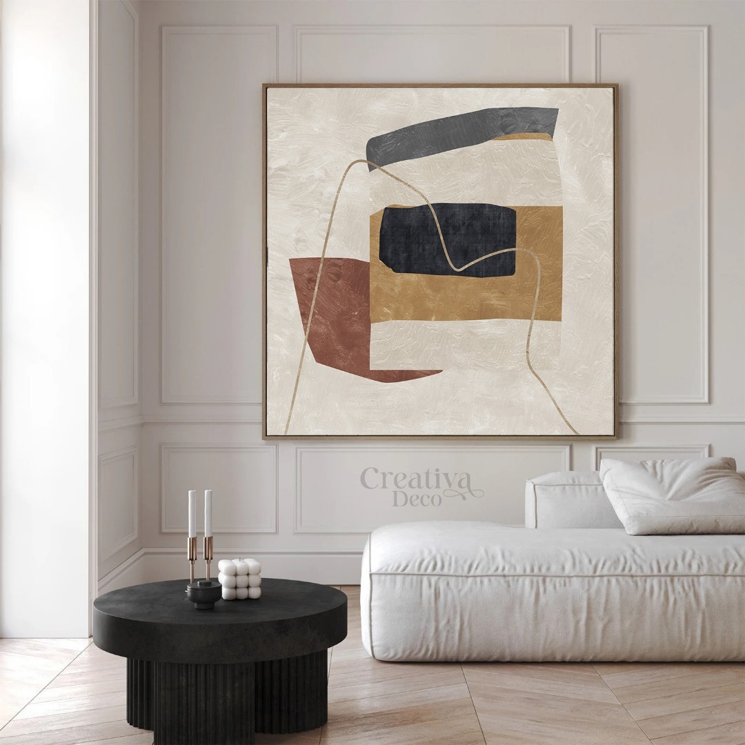 Géométrie Ocre et terre cuite  