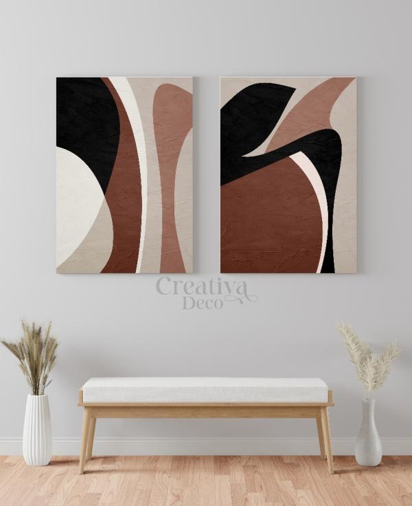 Mouvement Abstrait Nuance Bois de Rose 