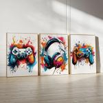 Gaming jeux vidéo colorée 