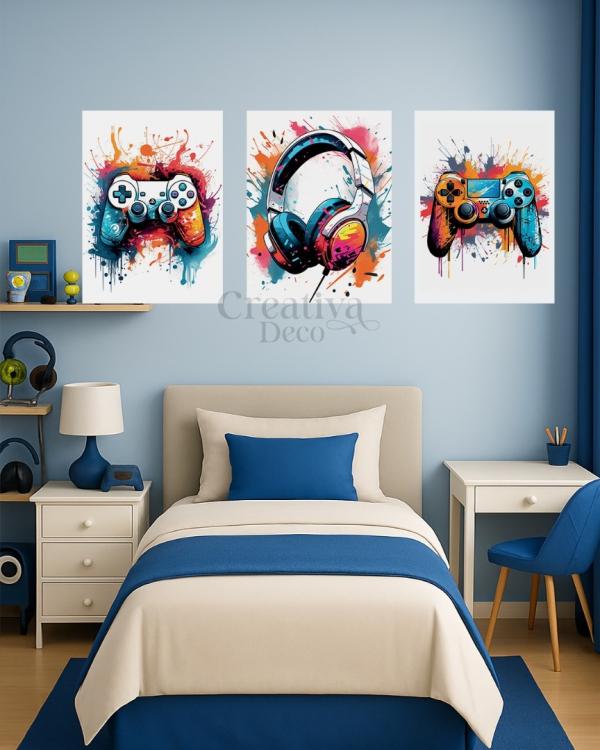 Gaming jeux vidéo colorée 