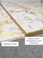 Abstrait au trait beige noir  