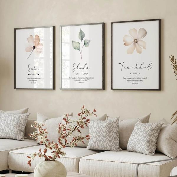 Sabr • Shukr • Tawakkul Floral 