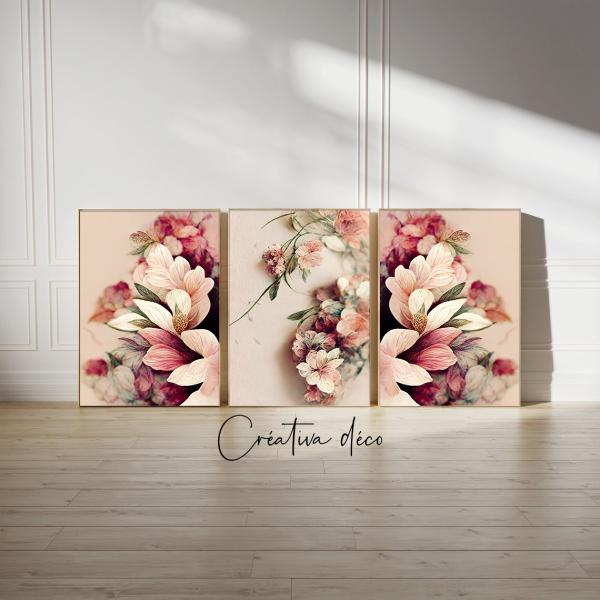 Floral fushia vert 